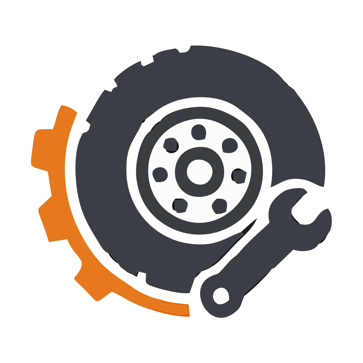 Flat tire repair service icon, representing emergency truck tire replacement and roadside assistance in Fort Pierce and Fort Lauderdale