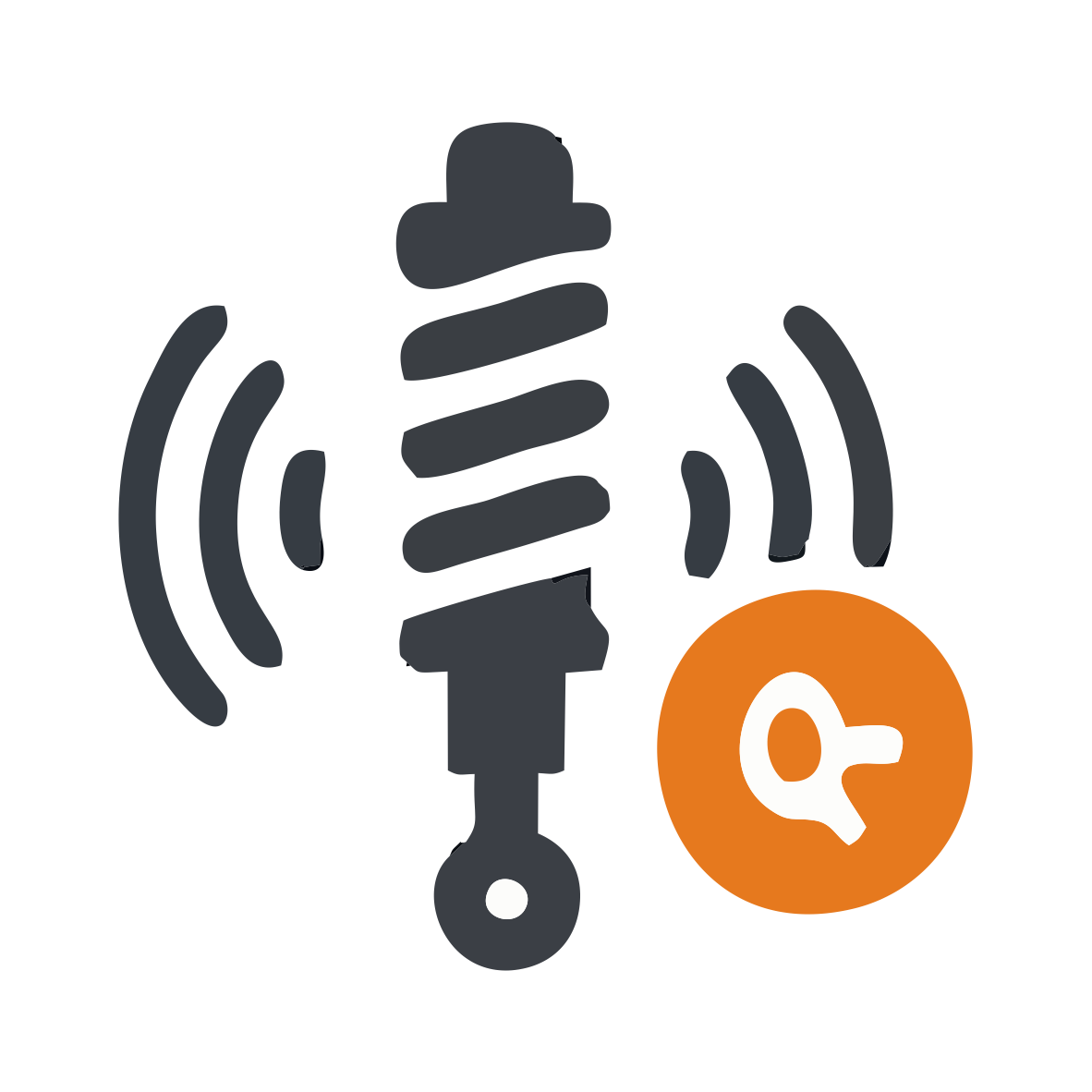 Truck suspension repair service icon, representing shock absorber and suspension maintenance for fleets in Miami